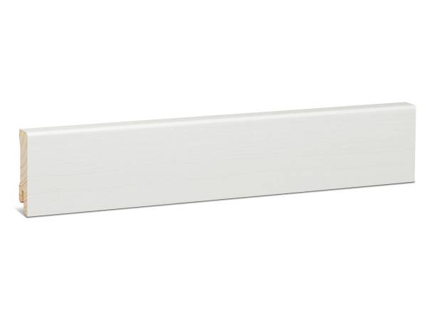 Modern Eiche Sockelleiste weiß lackiert RAL9010 (16x58mm)