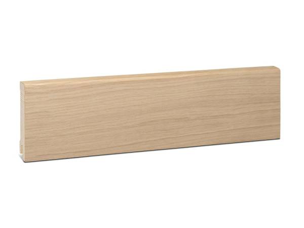 Modern Holz Sockelleiste mit Eiche Furnier - unbehandelt (16x80mm)