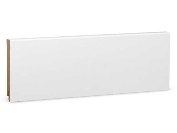 Modern MDF Sockelleiste weiß foliert RAL9016 (16x100mm)