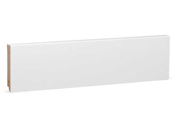 Modern Kiefer Massivholz Sockelleiste weiß lackiert RAL9016 (16x78mm)