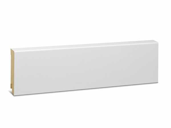 ExPress Modern MDF Sockelleiste weiß foliert RAL9016 (19x80mm)