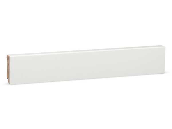 Modern Kiefer Massivholz Sockelleiste weiß lackiert RAL9010 (16x50mm)
