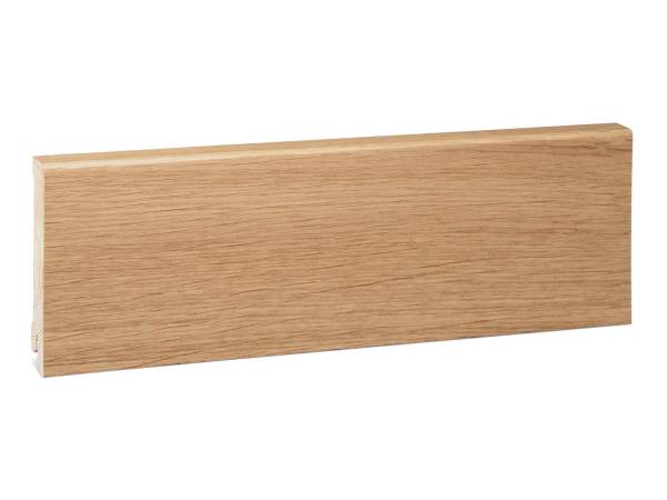 Modern Holz Sockelleiste mit Eiche Furnier - natur lackiert (16x95mm)