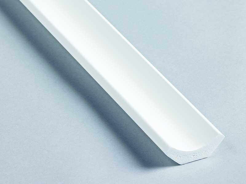Selbstklebende PVC Deckleiste weiß (5x21mm)