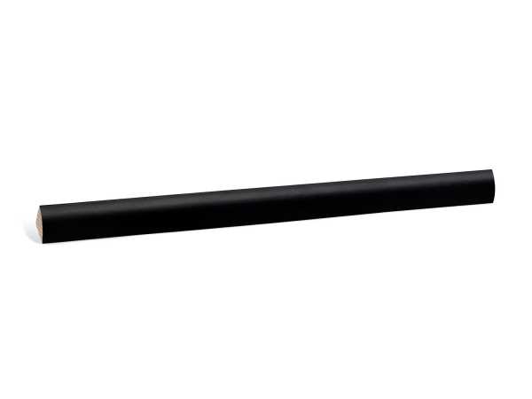 Viertelstab Holzleiste Fichte schwarz RAL9005 (14x14mm)