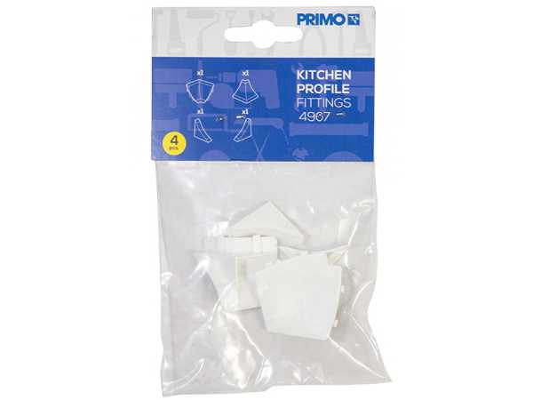 Primo Zubehörset für Küchenleisten #4907 - weiß