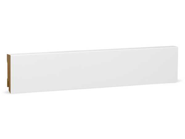 Modern MDF Sockelleiste weiß direktlackiert RAL9016 (16x60mm)