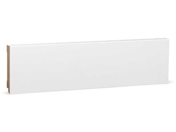Modern MDF Sockelleiste weiß direktlackiert RAL9016 (16x80mm)