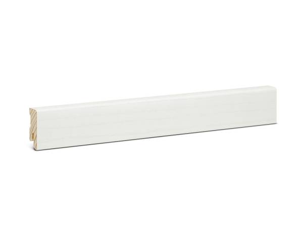 KGM Fußleisten Eiche weiß lackiert 16x40mm | Parkettleiste Modern