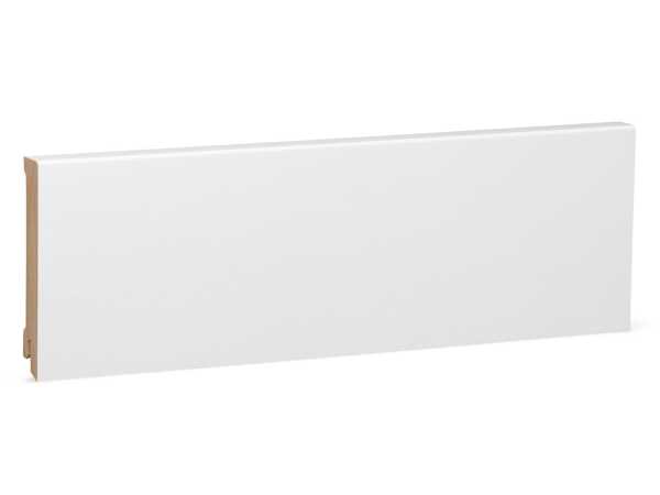 Modern Kiefer Massivholz Sockelleiste weiß lackiert RAL9016 (16x95mm)
